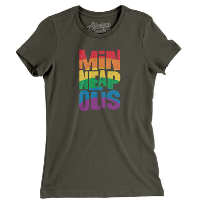 Minneapolis Minnesota Pride Women's T-Shirt-Army-Allegiant Goods Co. Vintage Sports Apparel
