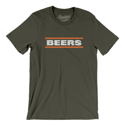 Chicago BEERS Men/Unisex T-Shirt-Army-Allegiant Goods Co. Vintage Sports Apparel