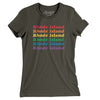 Rhode Island Pride Women's T-Shirt-Army-Allegiant Goods Co. Vintage Sports Apparel