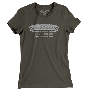Detroit Silverdome Women's T-Shirt-Allegiant Goods Co. Vintage Sports Apparel