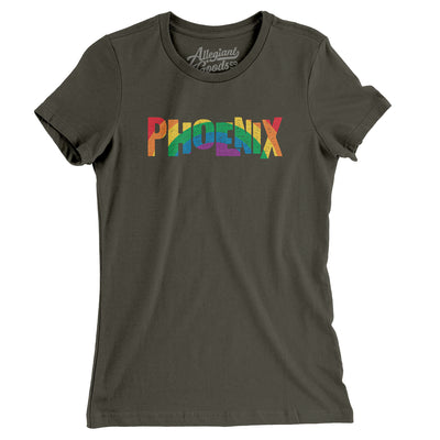 Phoenix Arizona Pride Women's T-Shirt-Army-Allegiant Goods Co. Vintage Sports Apparel