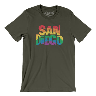 San Diego California Pride Men/Unisex T-Shirt-Army-Allegiant Goods Co. Vintage Sports Apparel