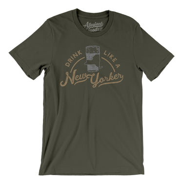 Drink Like a New Yorker Men/Unisex T-Shirt-Allegiant Goods Co. Vintage Sports Apparel