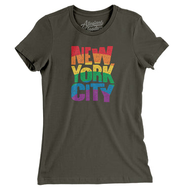 New York City Pride Women's T-Shirt-Allegiant Goods Co. Vintage Sports Apparel