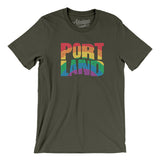 Portland Oregon Pride Men/Unisex T-Shirt-Allegiant Goods Co. Vintage Sports Apparel