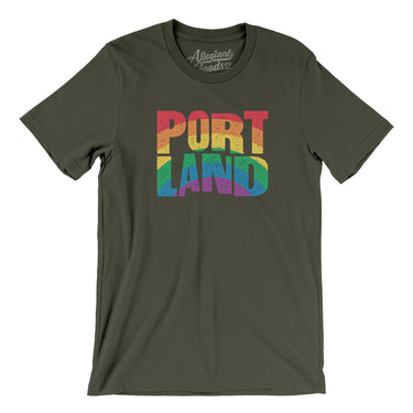 Portland Oregon Pride Men/Unisex T-Shirt-Allegiant Goods Co. Vintage Sports Apparel