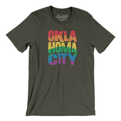 Oklahoma City Oklahoma Pride Men/Unisex T-Shirt-Army-Allegiant Goods Co. Vintage Sports Apparel