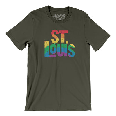 St. Louis Missouri Pride Men/Unisex T-Shirt-Army-Allegiant Goods Co. Vintage Sports Apparel