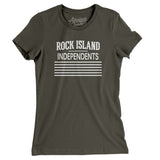Rock Island Independents Football Women's T-Shirt-Allegiant Goods Co. Vintage Sports Apparel