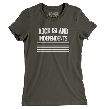 Rock Island Independents Football Women's T-Shirt-Allegiant Goods Co. Vintage Sports Apparel