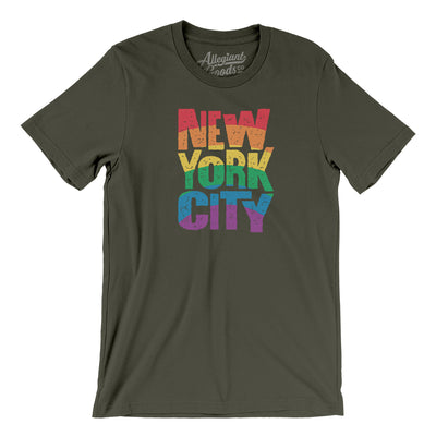 New York City Pride Men/Unisex T-Shirt-Army-Allegiant Goods Co. Vintage Sports Apparel