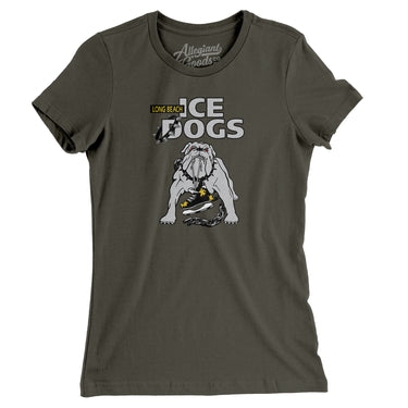 Long Beach Ice Dogs Hockey Women's T-Shirt-Allegiant Goods Co. Vintage Sports Apparel