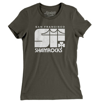 San Francisco Shamrocks Hockey Women's T-Shirt-Allegiant Goods Co. Vintage Sports Apparel