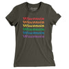 Wisconsin Pride Women's T-Shirt-Army-Allegiant Goods Co. Vintage Sports Apparel