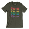 Kansas Pride Men/Unisex T-Shirt-Army-Allegiant Goods Co. Vintage Sports Apparel