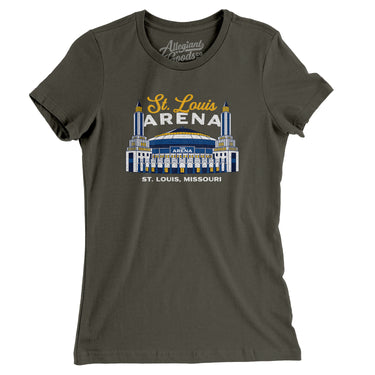 St. Louis Arena Women's T-Shirt-Allegiant Goods Co. Vintage Sports Apparel