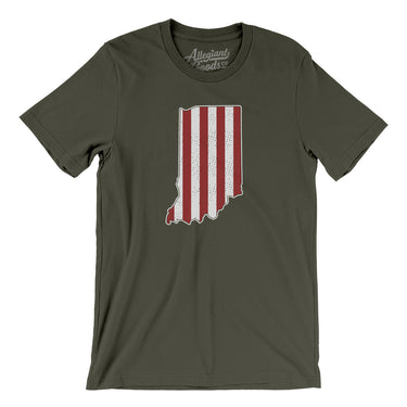 Indiana Hoosier Stripes Men/Unisex T-Shirt-Allegiant Goods Co. Vintage Sports Apparel