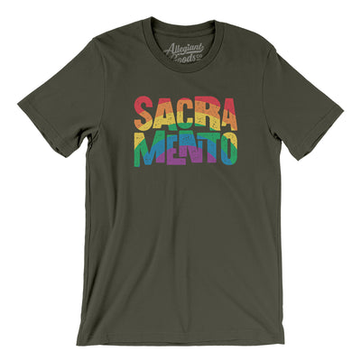 Sacramento California Pride Men/Unisex T-Shirt-Army-Allegiant Goods Co. Vintage Sports Apparel