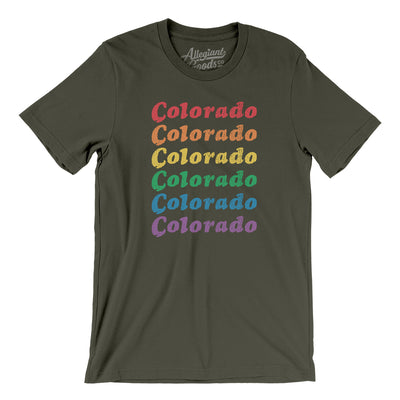 Colorado Pride Men/Unisex T-Shirt-Army-Allegiant Goods Co. Vintage Sports Apparel