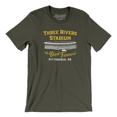Pittsburgh Three Rivers Stadium Men/Unisex T-Shirt-Army-Allegiant Goods Co. Vintage Sports Apparel