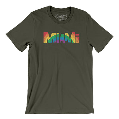 Miami Florida Pride Men/Unisex T-Shirt-Army-Allegiant Goods Co. Vintage Sports Apparel
