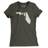 Florida Helmet Stripes Women's T-Shirt-Allegiant Goods Co. Vintage Sports Apparel