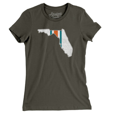 Florida Helmet Stripes Women's T-Shirt-Allegiant Goods Co. Vintage Sports Apparel
