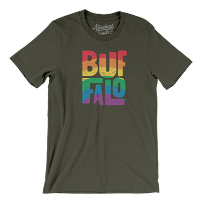 Buffalo New York Pride Men/Unisex T-Shirt-Army-Allegiant Goods Co. Vintage Sports Apparel