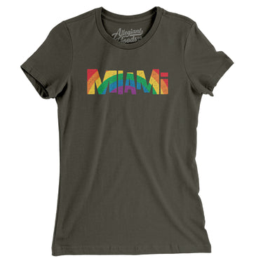 Miami Florida Pride Women's T-Shirt-Allegiant Goods Co. Vintage Sports Apparel