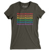 Massachusetts Pride Women's T-Shirt-Army-Allegiant Goods Co. Vintage Sports Apparel