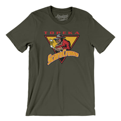Topeka Scarecrows Hockey Men/Unisex T-Shirt-Army-Allegiant Goods Co. Vintage Sports Apparel
