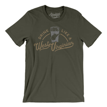 Drink Like a West Virginian Men/Unisex T-Shirt-Allegiant Goods Co. Vintage Sports Apparel