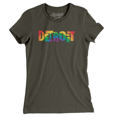 Detroit Michigan Pride Women's T-Shirt-Allegiant Goods Co. Vintage Sports Apparel