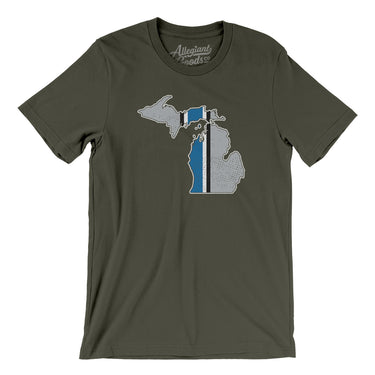 Michigan Helmet Stripes Men/Unisex T-Shirt-Allegiant Goods Co. Vintage Sports Apparel