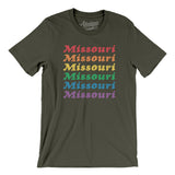 Missouri Pride Men/Unisex T-Shirt-Army-Allegiant Goods Co. Vintage Sports Apparel