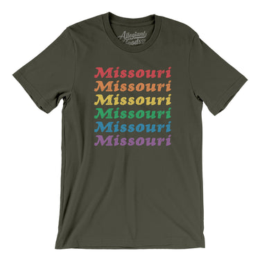 Missouri Pride Men/Unisex T-Shirt-Army-Allegiant Goods Co. Vintage Sports Apparel