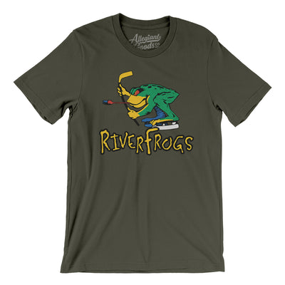 Louisville RiverFrogs Hockey Men/Unisex T-Shirt-Army-Allegiant Goods Co. Vintage Sports Apparel
