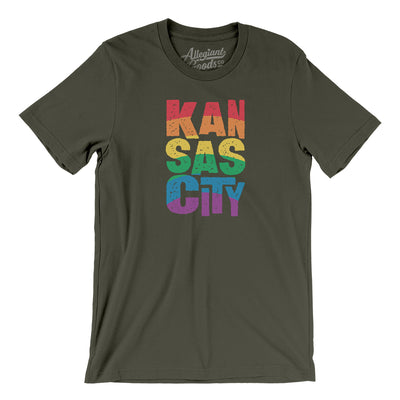 Kansas City Pride Men/Unisex T-Shirt-Army-Allegiant Goods Co. Vintage Sports Apparel