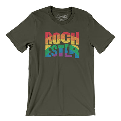 Rochester New York Pride Men/Unisex T-Shirt-Army-Allegiant Goods Co. Vintage Sports Apparel