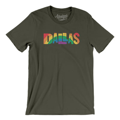 Dallas Texas Pride Men/Unisex T-Shirt-Army-Allegiant Goods Co. Vintage Sports Apparel