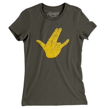 Shockers Hand Women's T-Shirt-Allegiant Goods Co. Vintage Sports Apparel