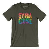 Syracuse New York Pride Men/Unisex T-Shirt-Army-Allegiant Goods Co. Vintage Sports Apparel