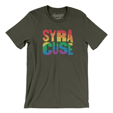 Syracuse New York Pride Men/Unisex T-Shirt-Army-Allegiant Goods Co. Vintage Sports Apparel