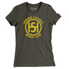 Spokane Canaries Hockey Women's T-Shirt-Army-Allegiant Goods Co. Vintage Sports Apparel