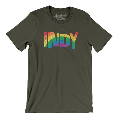 Indianapolis Indiana Pride Men/Unisex T-Shirt-Army-Allegiant Goods Co. Vintage Sports Apparel