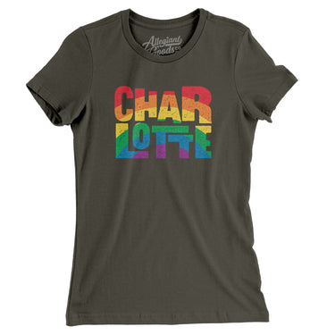 Charlotte North Carolina Pride Women's T-Shirt-Allegiant Goods Co. Vintage Sports Apparel
