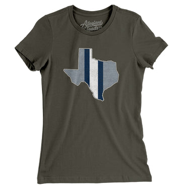 Texas Helmet Stripes Women's T-Shirt-Allegiant Goods Co. Vintage Sports Apparel