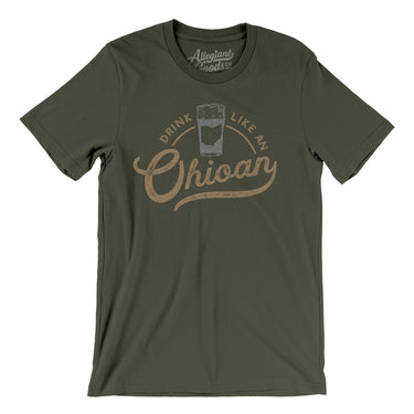 Drink Like an Ohioan Men/Unisex T-Shirt-Allegiant Goods Co. Vintage Sports Apparel