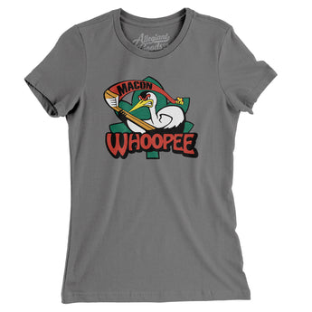 Macon Whoopee Hockey Women's T-Shirt-Asphalt-Allegiant Goods Co. Vintage Sports Apparel