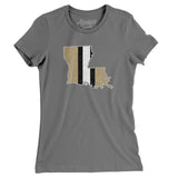 Louisiana Helmet Stripes Women's T-Shirt-Allegiant Goods Co. Vintage Sports Apparel